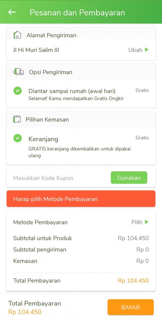 beli sayuran online