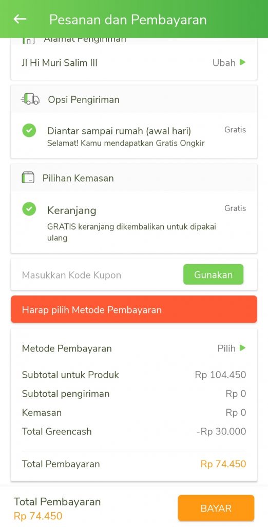 beli sayuran online