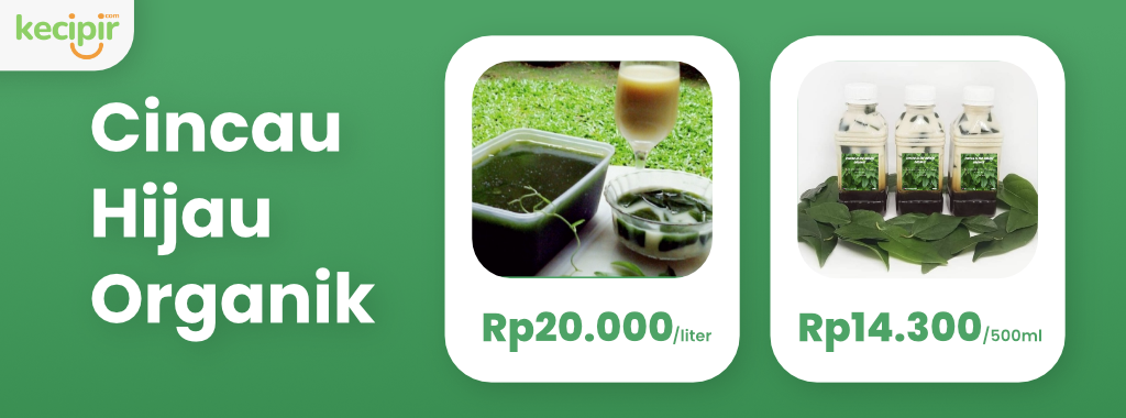 Cincau Hijau Literan 20ribu dan botol 14ribu