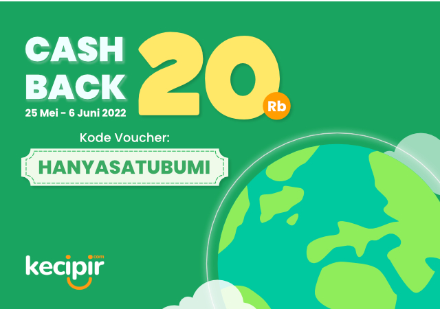 Cashback 20ribu dengan Voucher HANYASATUBUMI
