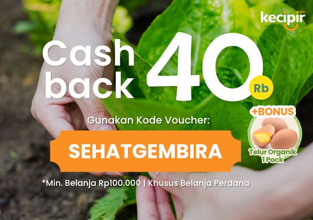promo belanja sayur organik bonus telur