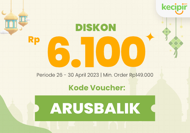 Dapatkan Diskon 6000 ruoiah dengan kode Voucher Arusbalik