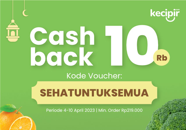 Dapatkan potongan cashback 219ribu dengan kode voucher SEHATUNTUKSEMUA